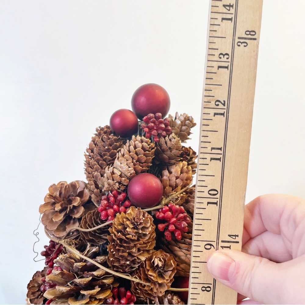 PIER 1 IMPORTS Pinecone Christmas Topiary NWT Festive Holiday Party Decor - Picture 11 of 11